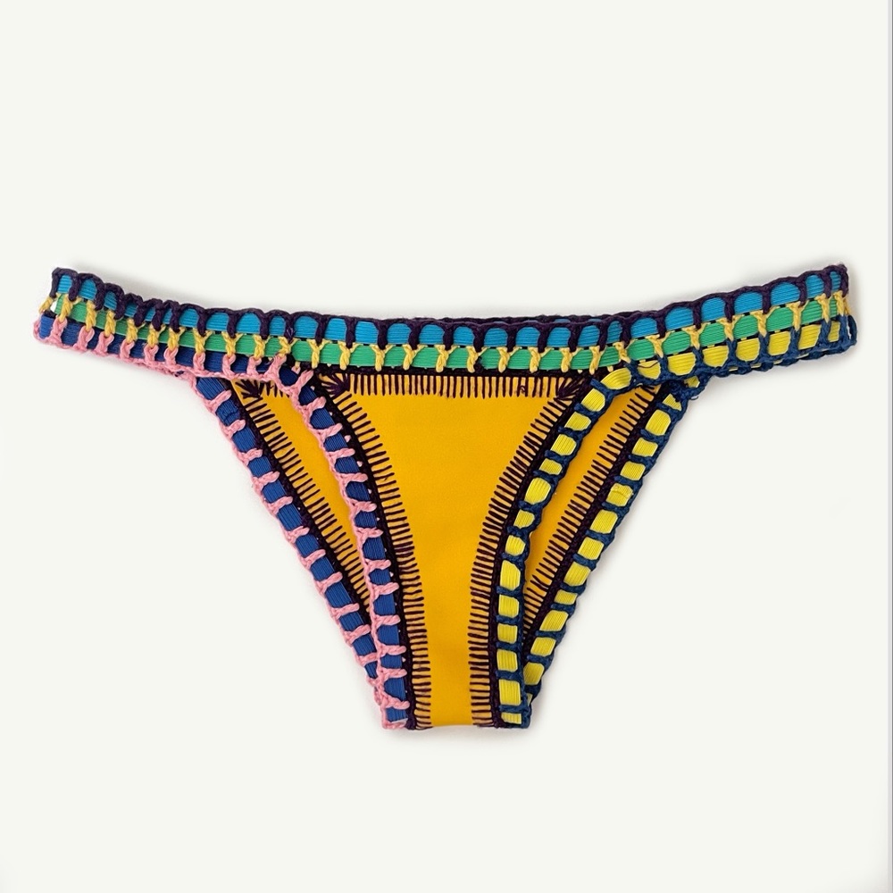 KIINI Yellow and Blue Bikini Bottom